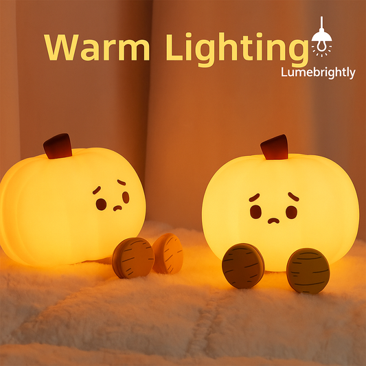 Halloween Pumpkin🎃 Night Light – Rechargeable LED Lamp with Timer & Touch Control