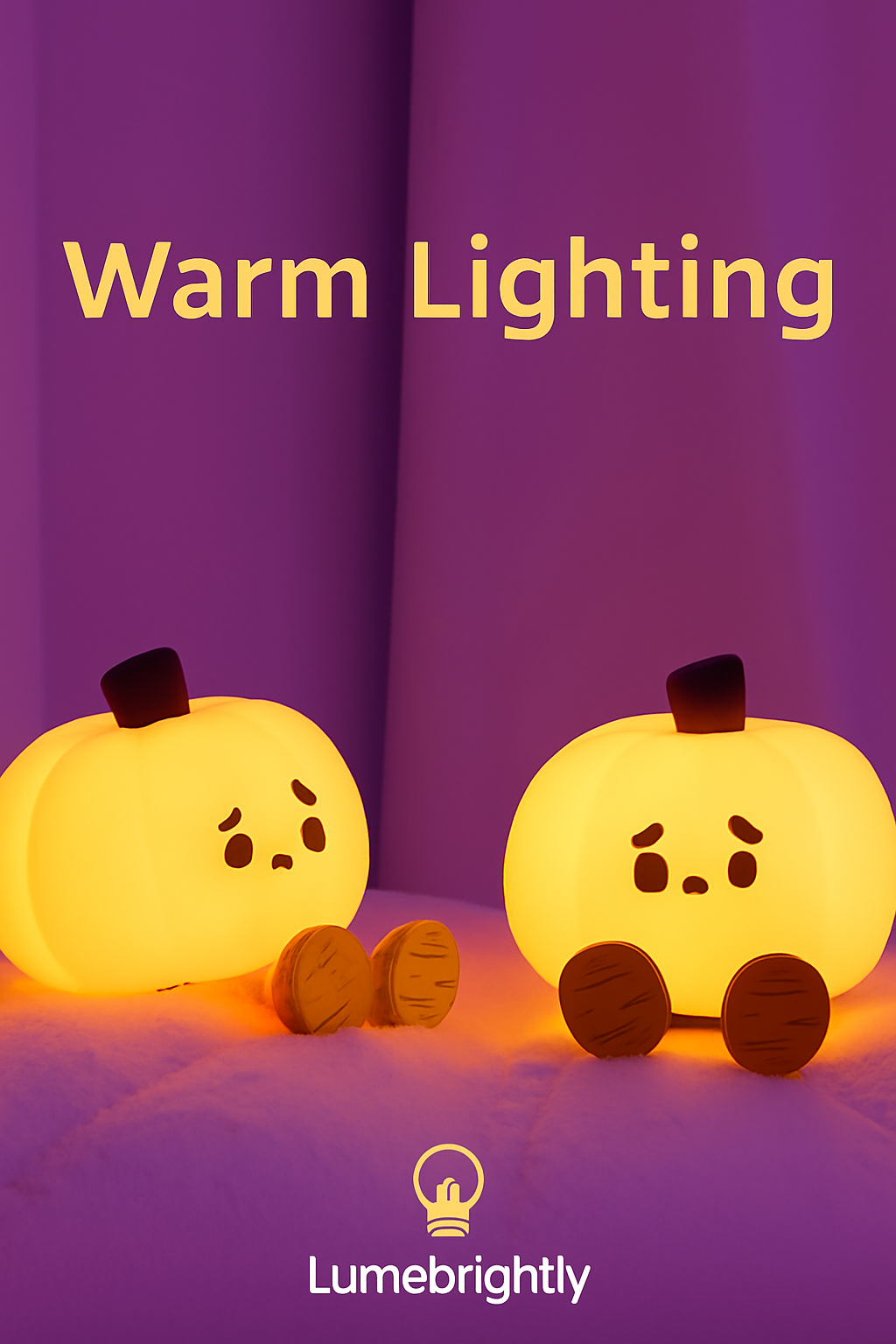 Halloween Pumpkin🎃 Night Light – Rechargeable LED Lamp with Timer & Touch Control