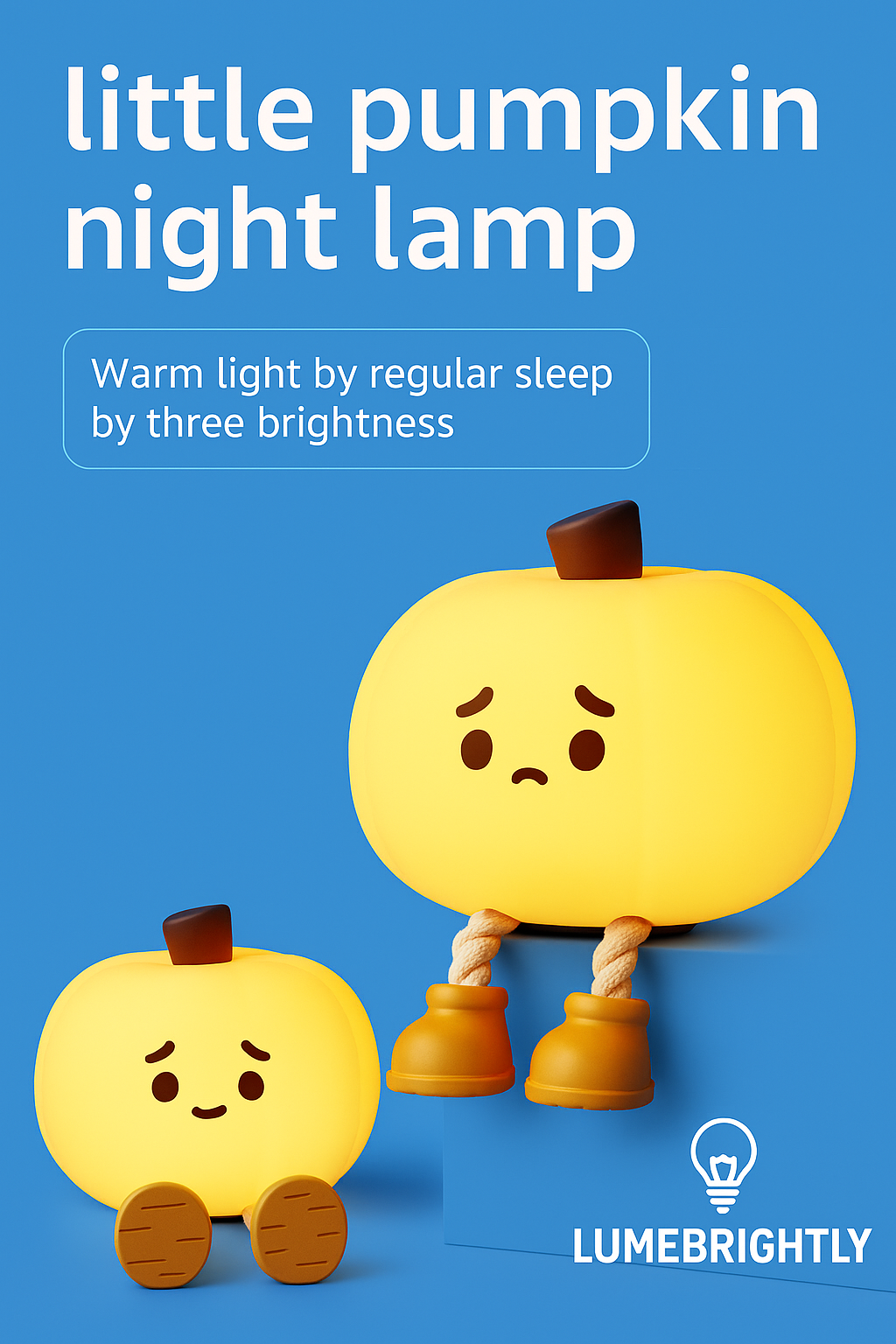Halloween Pumpkin🎃 Night Light – Rechargeable LED Lamp with Timer & Touch Control